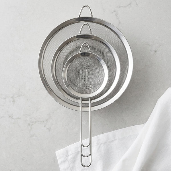 3-Piece Stainless Steel Fine Mesh Strainer Set