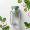Glass Salad Jar Meal Prep Container with Lid