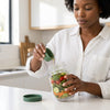 Glass Salad Jar Meal Prep Container with Lid