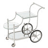 Multi-Level Silver Bar Cart for Serving