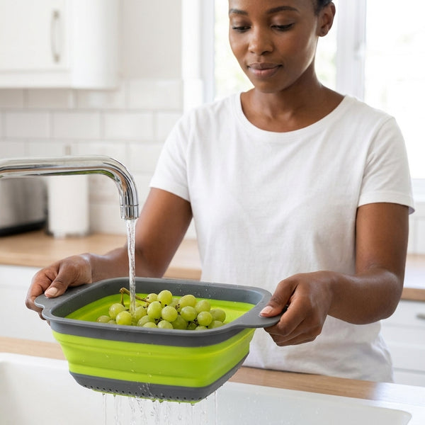 Collapsible Silicone Colander with Handles