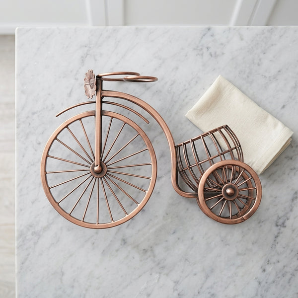 Retro Bicycle Wine Glass Holder and Fruit Basket Display Rack
