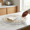 Gold Fruit Set Tray Set for Kitchen Counter