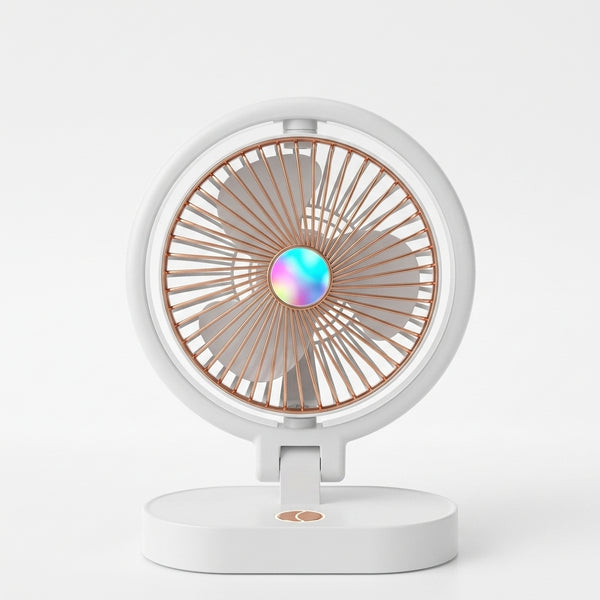 Electric Desktop Fan with LED Light