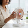 Electric Desktop Fan with LED Light