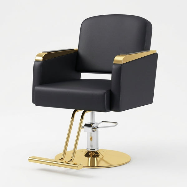 Hydraulic Luxury Salon Chair - Comfort & Style for Salons