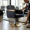 Hydraulic Luxury Salon Chair - Comfort & Style for Salons
