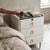 Modern Minimalist Solid Wood Wireless Nightstand with Storage Cabinet
