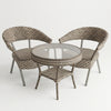 3 Piece Rattan Weave Outdoor Bistro Set