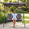 Swinging Hammock Garden Lounger with Roof