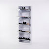 5 Tier Mirrored Shoe Cabinet with Flip Down Drawers