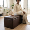 Stylish PU Leather Blanket Box - Storage & Bench Seat
