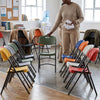 Foldable Plastic Outdoor Chair with Metal Frame