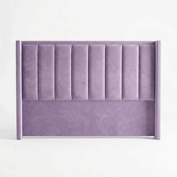 Modern Velvet Wingback Headboard with Bold Design