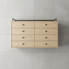 8 Drawer Fluted Wooden Dresser