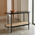 Stylish Modern Console Table with Woven Storage Shelf