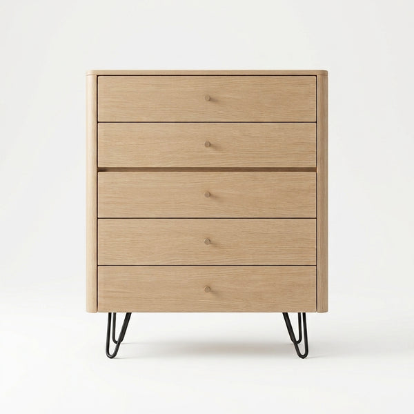 5-Drawer Wooden Chest of Drawers