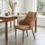 Nordic Leather Dining Chair with Metal Legs