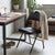 Black Padded Folding Chair with Steel Frame