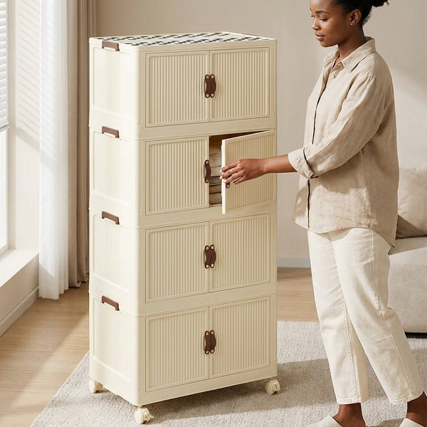 Foldable Stackable Storage Wardrobe Cabinet