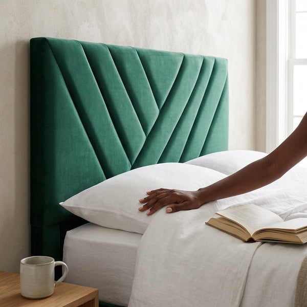 Stylish Chevron Channel Headboard Design Statement