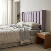 Modern Velvet Wingback Headboard with Bold Design