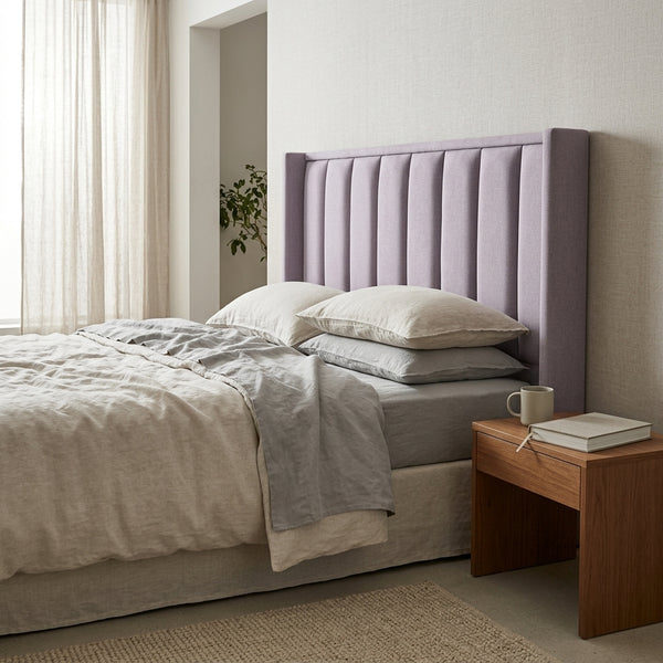 Modern Velvet Wingback Headboard with Bold Design