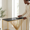 Nordic Golden Marble Console Table