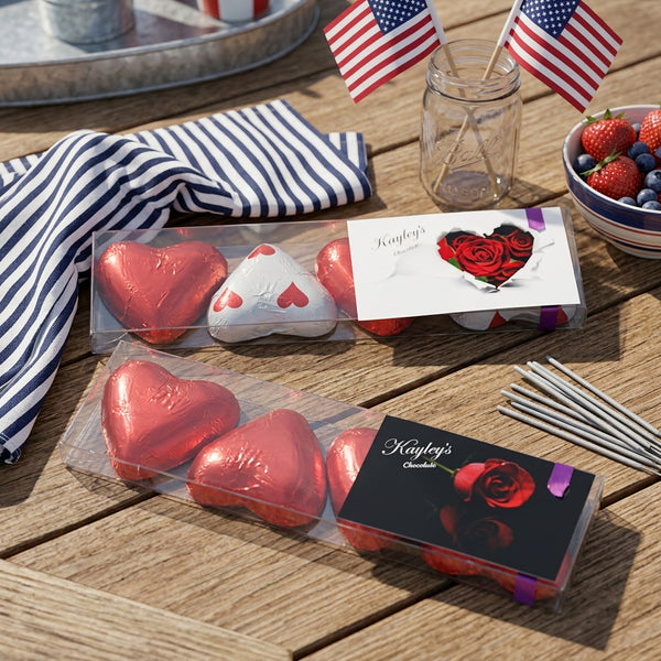 Gourmet Foiled Milk Chocolate Hearts – Pack of 4