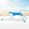 5 Pointed Aluminum Pop Up Beach Tent with Sand Anchor