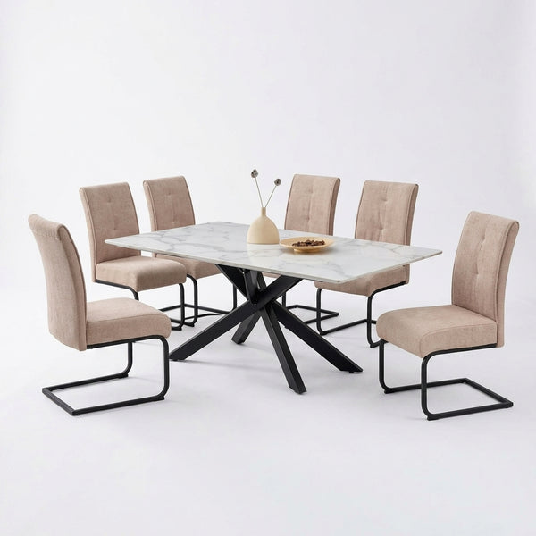 7 Pieces Artistic Dining Room Set