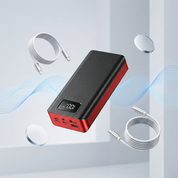 40000mAh High Capacity Triple Input 4 USB Power Bank