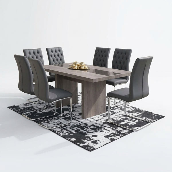 Dark Theme Dining Room Set for Gatherings
