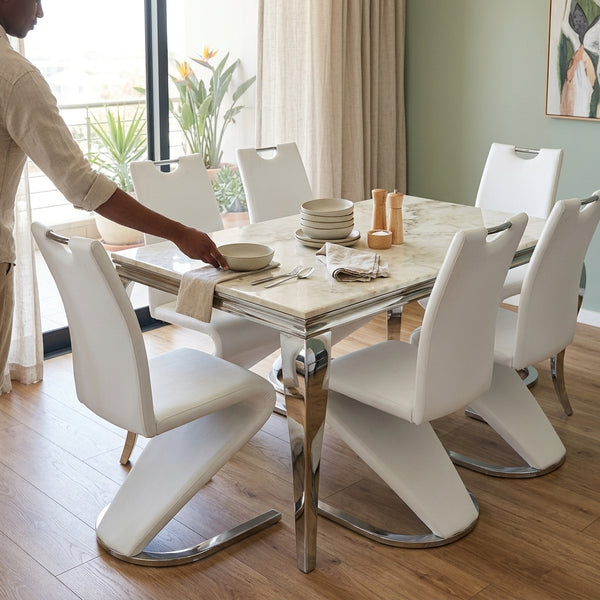7 Piece Modern Dining Table Set