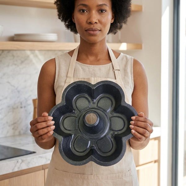 25cm Carbon Steel Flower Pattern Non-stick Cake Pan