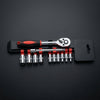 12 Piece Ratchet Socket Set 1/4