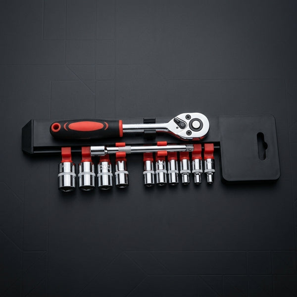 12 Piece Ratchet Socket Set 1/4