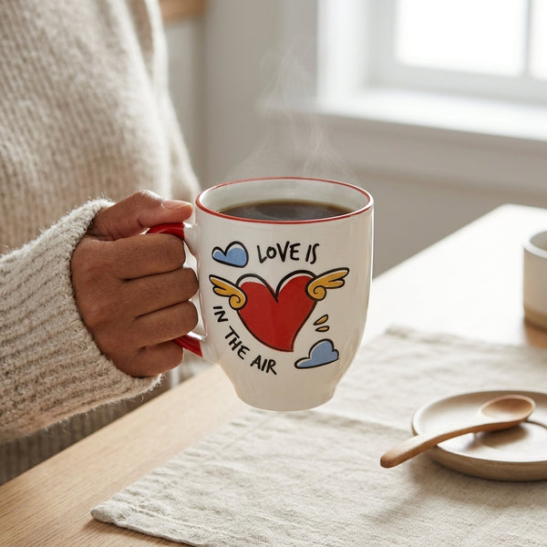 Romantic Ceramic Coffee Mug Set – 300ml