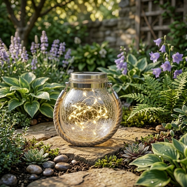Solar Crystal Crack Ball Glass Night Light