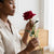 Elegant Long Stem Satin Rose, 60cm