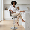 Triangle Panel Swivel Bar Stool