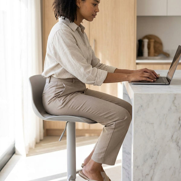 Mid-Back Bar Stool Chair for Home/Office
