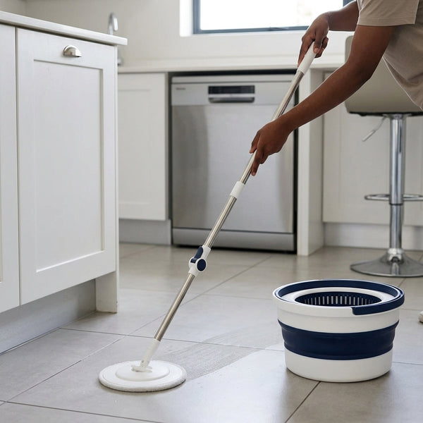 360 Rotating Steel Mop with Self Wringer Bucket