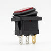 Durable Splash-Resistant Rocker Switch with Red Light