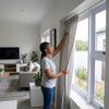 Adjustable Wood Grain Plastic Curtain Rod 40–70cm
