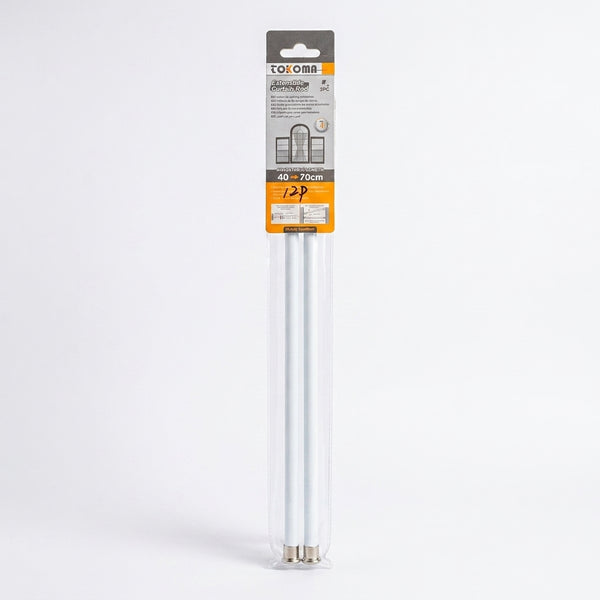 Adjustable Wood Grain Plastic Curtain Rod 40–70cm