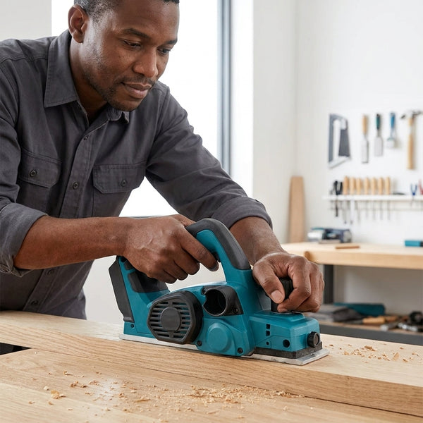 Electric Wood Planer with Adjustable Depth Control