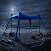 4 Person Beach Sun Shelter Tent With Sand Anchors