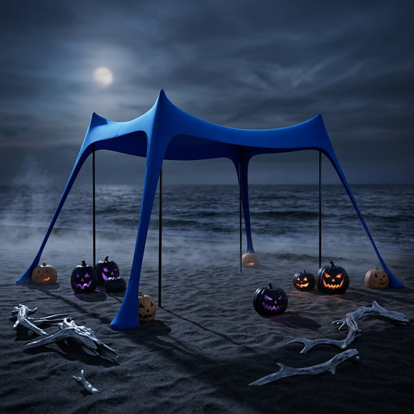 4 Person Beach Sun Shelter Tent With Sand Anchors