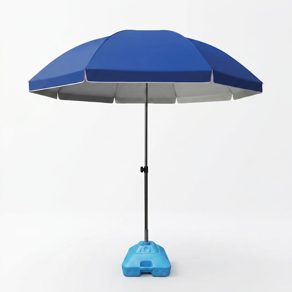 Outdoor Large Manual Beach Umbrella Glass Fiber Ribs